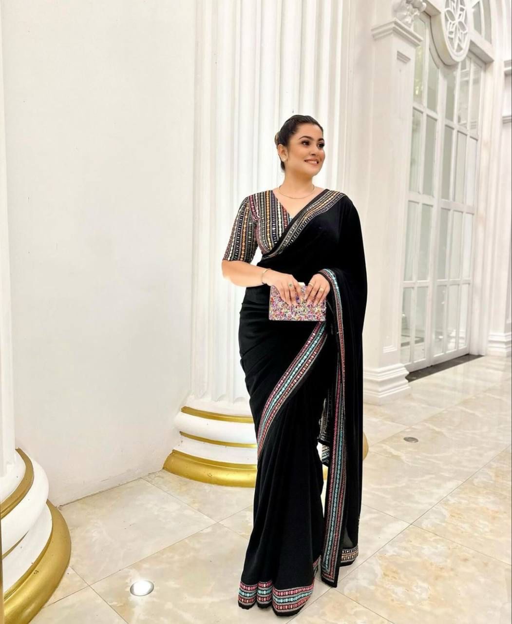 Black saree
