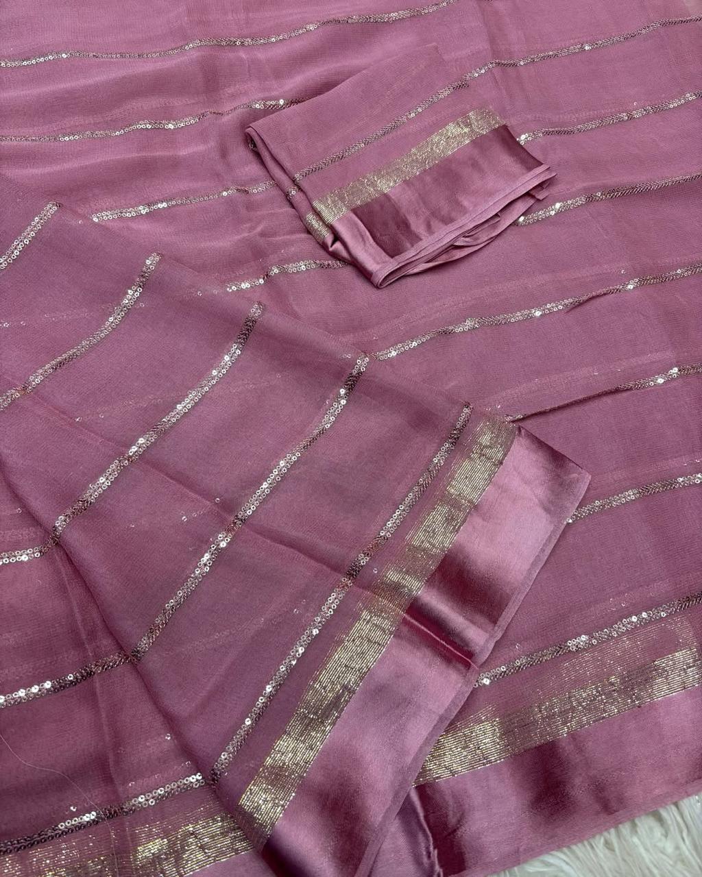 Viscose georgette sarees